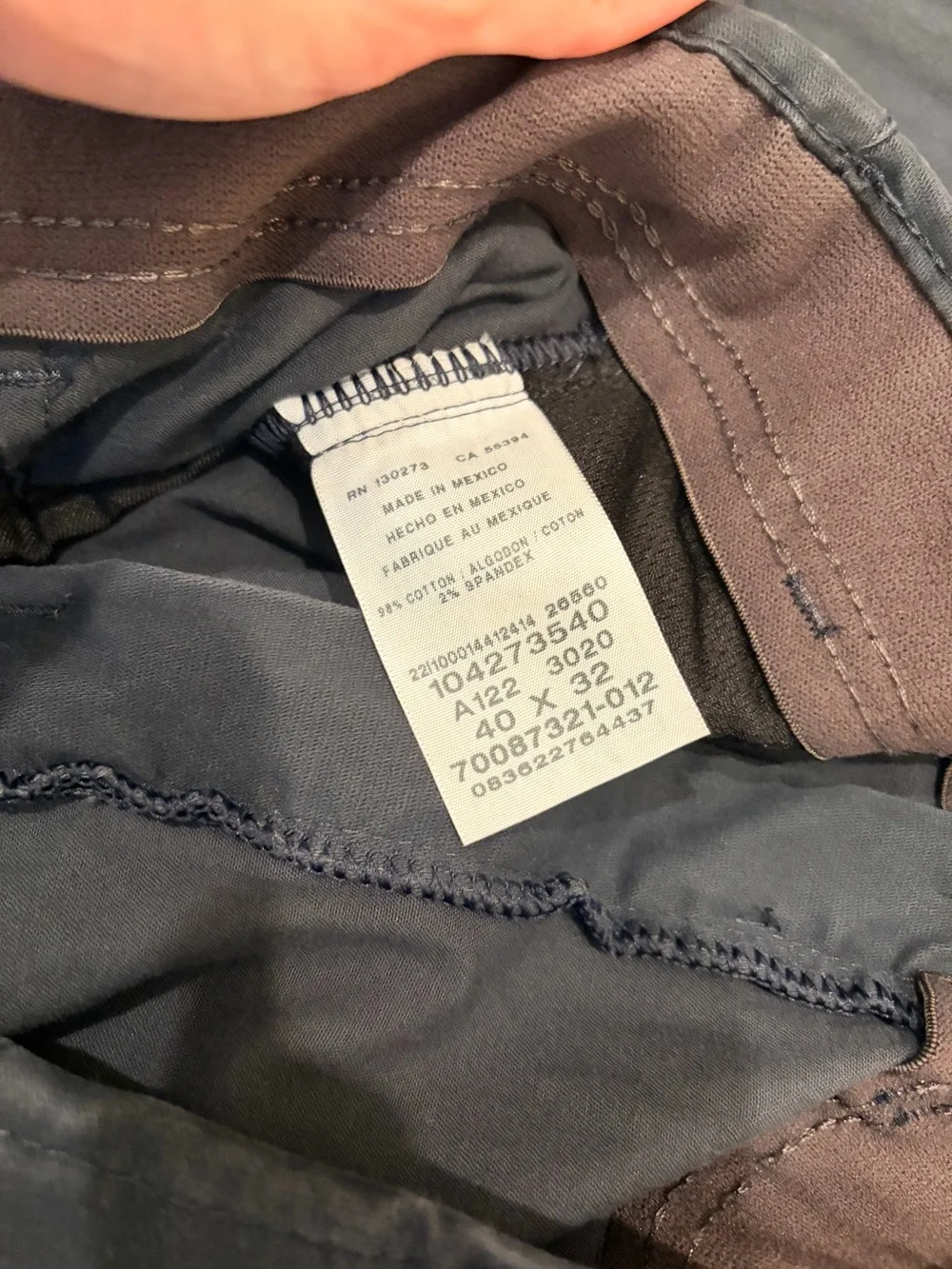 Men's Lee Navy Chino Pants - Modern Straight Fit